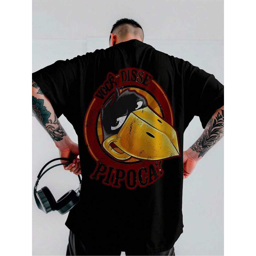 Camiseta Masculina Você Disse Pipoca Camisa Streetwear Unissex 100% Algodão Plus Size Oversized Envio Rápido