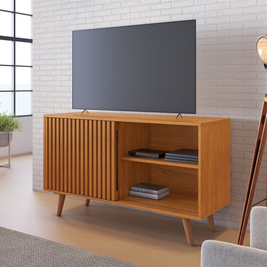 Rack para TV até 43 Polegadas MDF 109cm Carinho Candian Amarelo Cinamomo