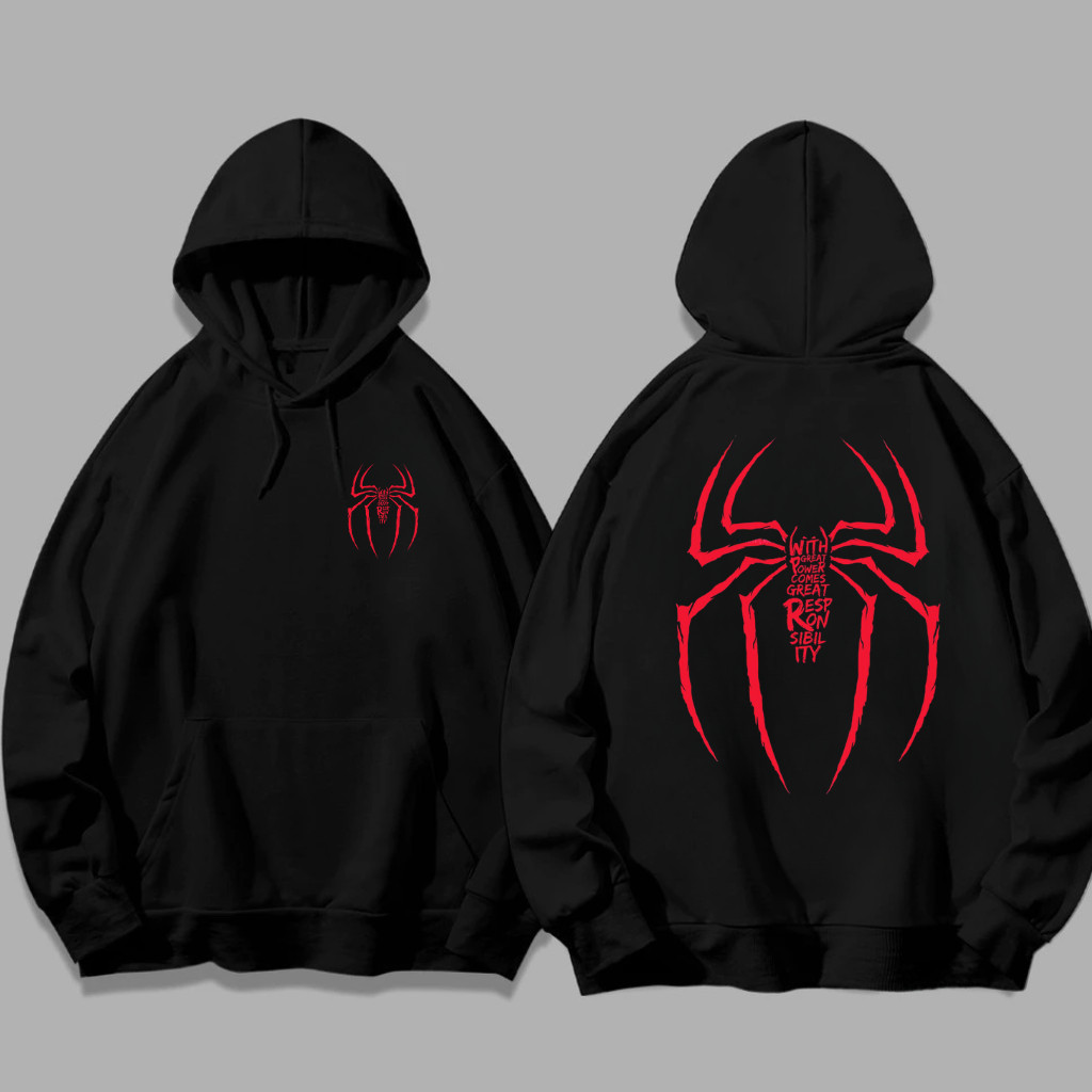Moletom Canguru Unissex Homem Aranha Blusa Spiderman Capuz Flanelado Quentinho Confortável Masculino perfeito