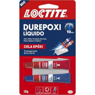 Durepoxi Líquido Loctite, Cola Epóxi Transparente, 2x8g