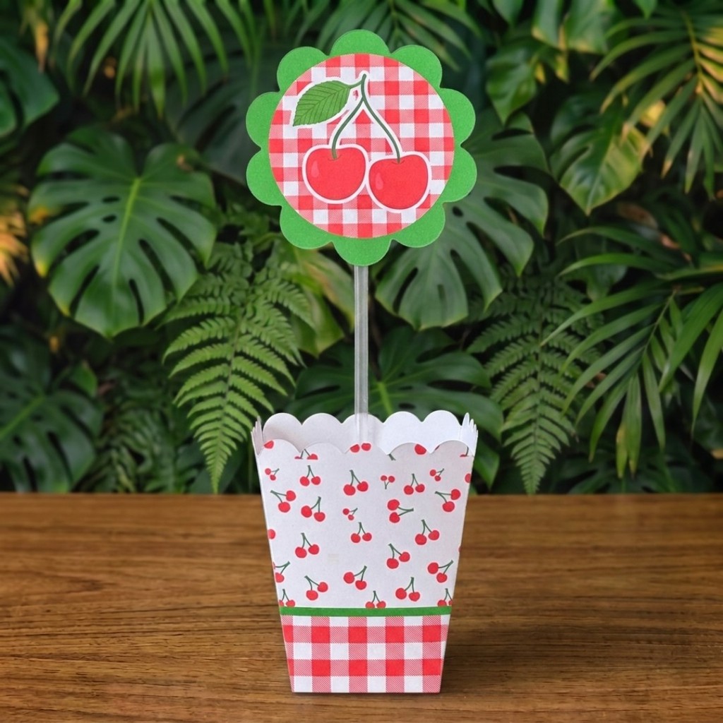 Centros de mesa CEREJINHA CEREJA lembrancinhas personalizadas para aniversario infantil decoração kit festa