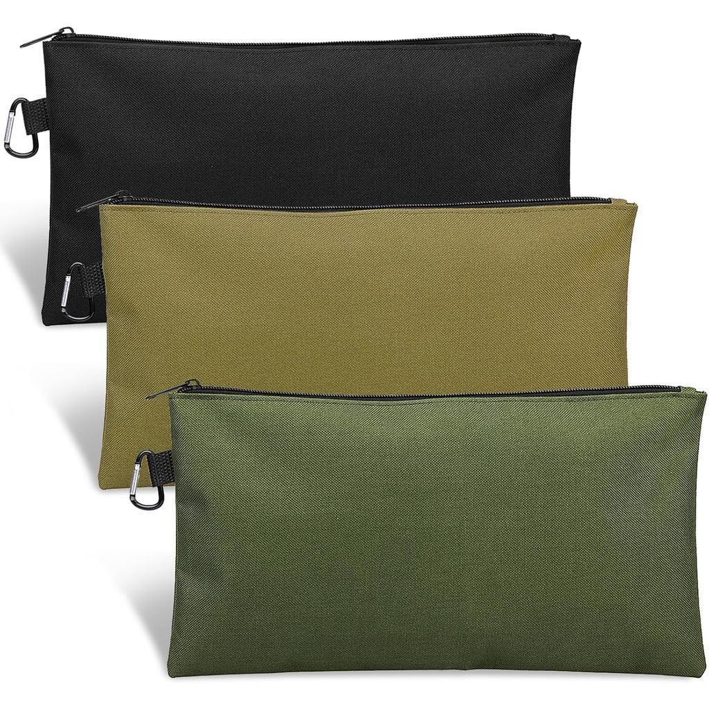 Conjunto de 3 Bolsas de Ferramentas com Zíper, Bolsa de Ferramentas Premium, Organizador de Armazenamento Multiuso com M