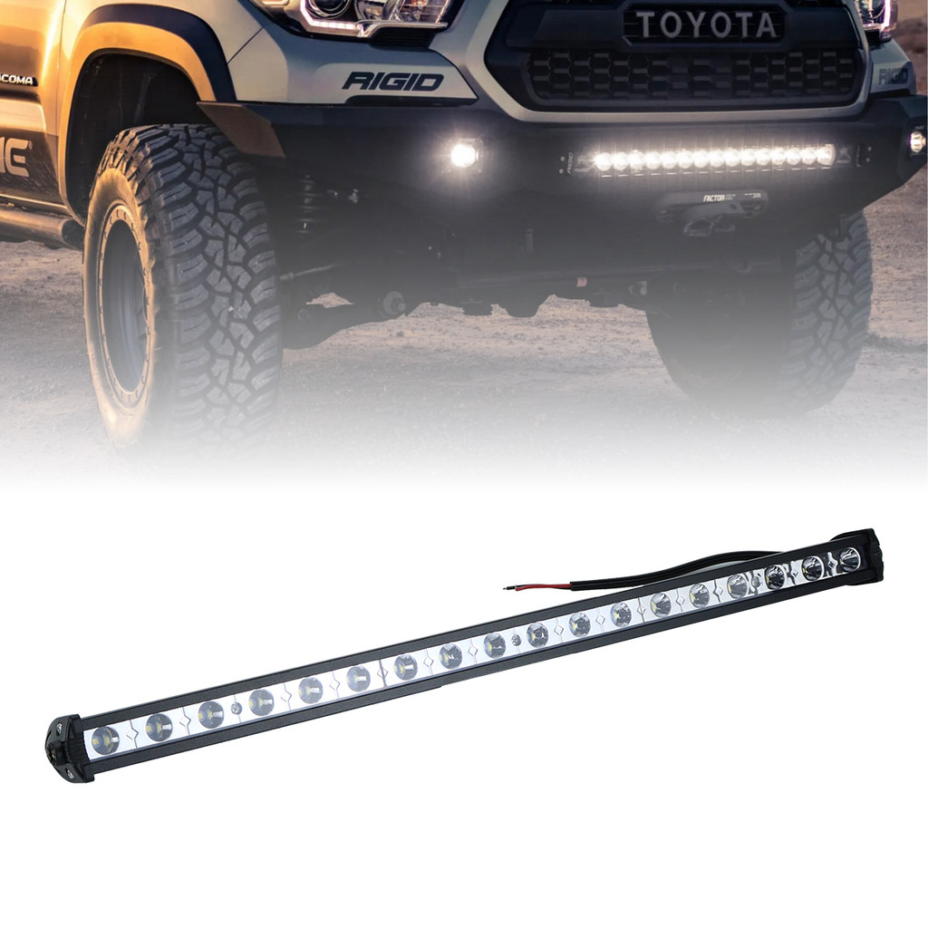 Barra Led Milha 54w Muito Forte 50cm 12V 24V Agrícola Off Road 4x4 Jeep Troller Trator Maquina