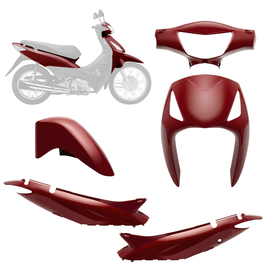 Kit Carenagem 4 Peças Pro Tork Moto Compativel Biz 125 Ks/es 2006 2007 2008 2009 2010 Mod. Original