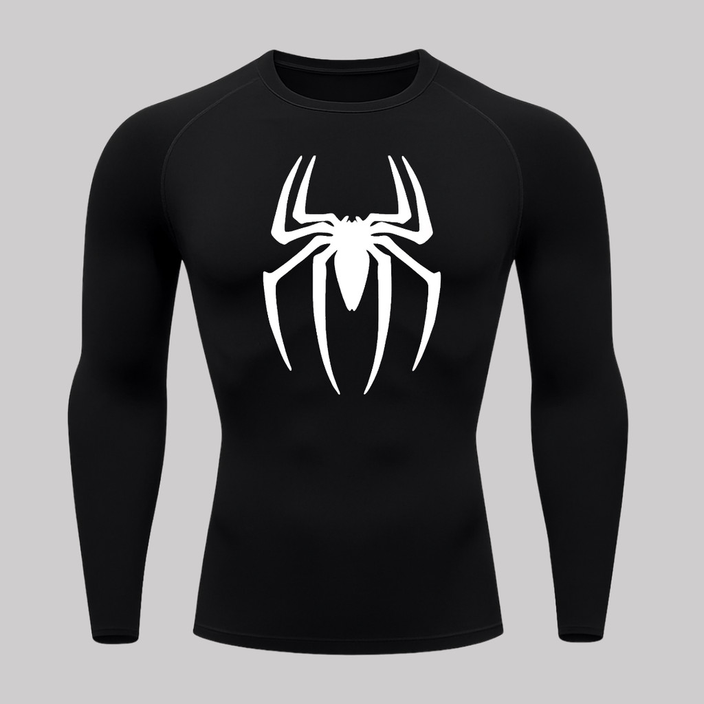 Camisa Compressão Proteção Uv 50+ Manga Longa Spider Man Homem Aranha Rash Guard