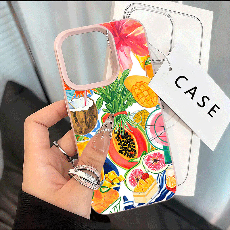 Luxo Frutas Tropicais Impressão Caso Para Samsung Galaxy S26 Ultra S25 FE S24 Plus S23 S22 A16 A26 A36 A56 A55 5G Capa