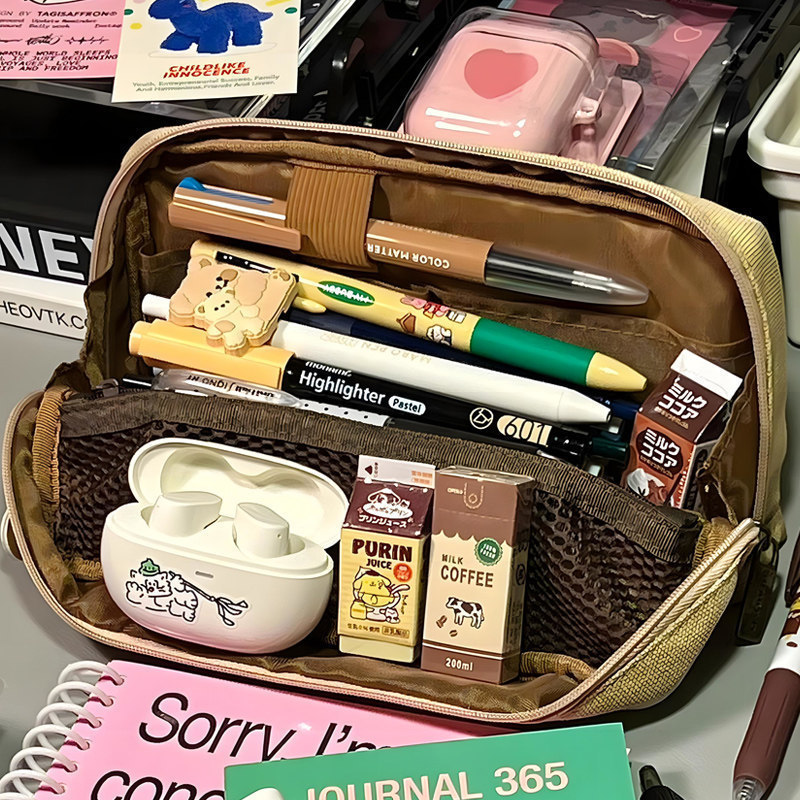 Japão japão kokuyo kokuyo haco lápis caso um metro nova lona pura Retro multifuncional caixa de papelaria feminino mascu