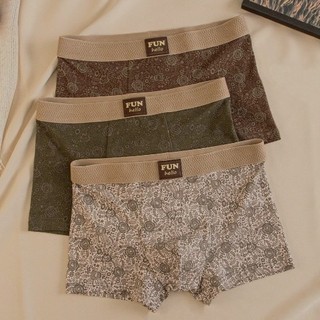 Novo masculino venda quente flor clássica estilo chinês roupa interior boxer cintura média respirável boxer meninos Shor