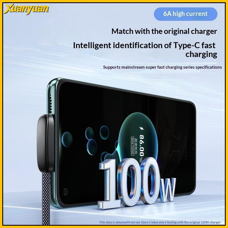 XYuan 100W USB Para Type C PD Cabo De Carregamento Rápido Cotovelo De Ângulo Reto Jogos Laptop Móvel Dados Ultra Durável