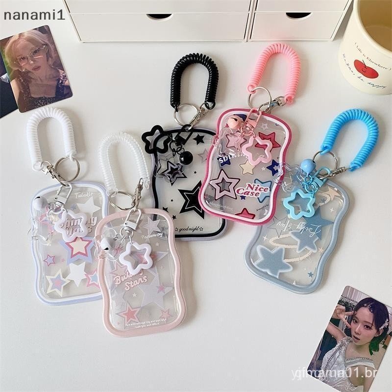 Porta-fotos Sweet Star Idol, usado para exibição e armazenamento de fotos, vem com um cordão elástico e um pingente de s