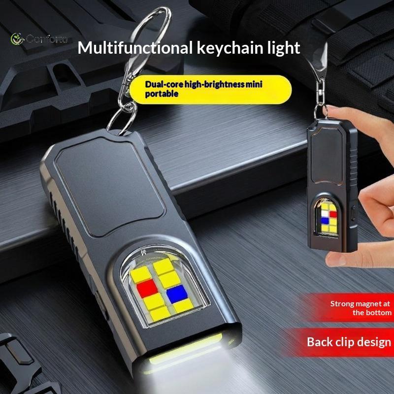 [EruditeCourtB] Mini Lanterna Com Base Magnética Chaveiro Poeta Light Cintura Clipe Para Uso Em Emergências De Aventura 