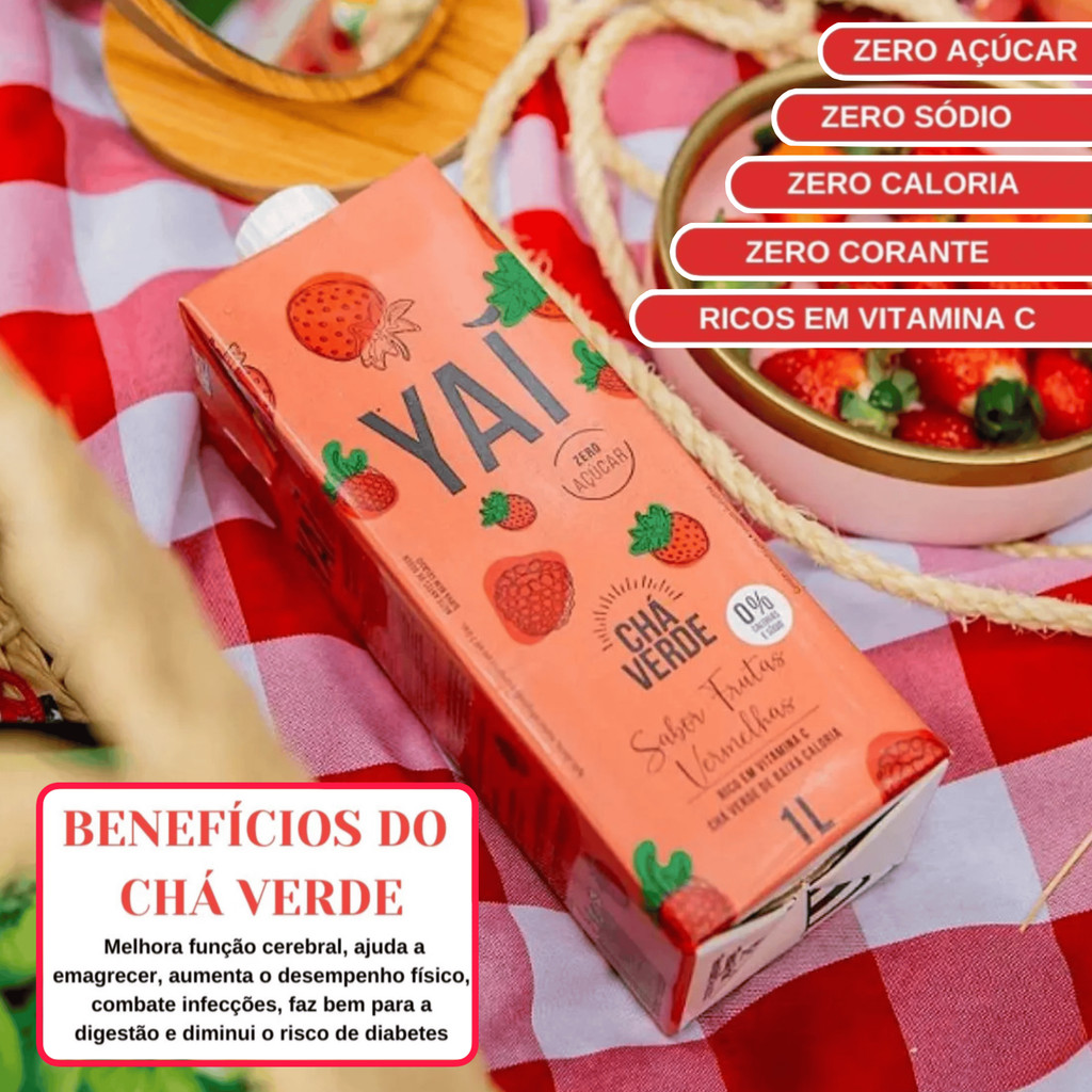 yaí Chá Frutas Vermelhas Zero TP 1L · foto 2