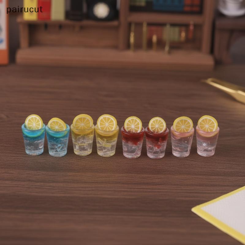 Uiu Mini Copo De Bebida Gelada De Limão Em Miniatura 2 Peças De Resina DIY Casa De Bonecas Adereços De Comida Para Crian