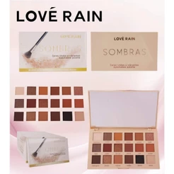 Paleta Sombras Lové Rain Glass Mirror Shade 18 Cores Alta Pigmentação Fixação Make Profissional Full HB-91159