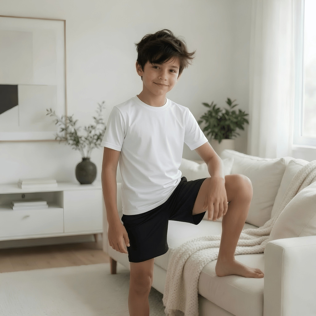 Camiseta Infantil Masculina Lisa Basica 100% Algodão Confortavel Premium Criança Blusa Manga Curta