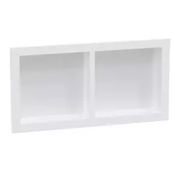 Nicho De Embutir Para Banheiro De Sobrepor Duplo Branco 30x60 Arquitech