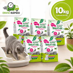 Areia Higiênica Para Gato de Mandioca Wisecat 6 ou 10 kg 100% Natural