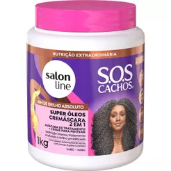 Cremáscara Salon Line 2X1 S.O.S Cachos Nutritivo 1Kg