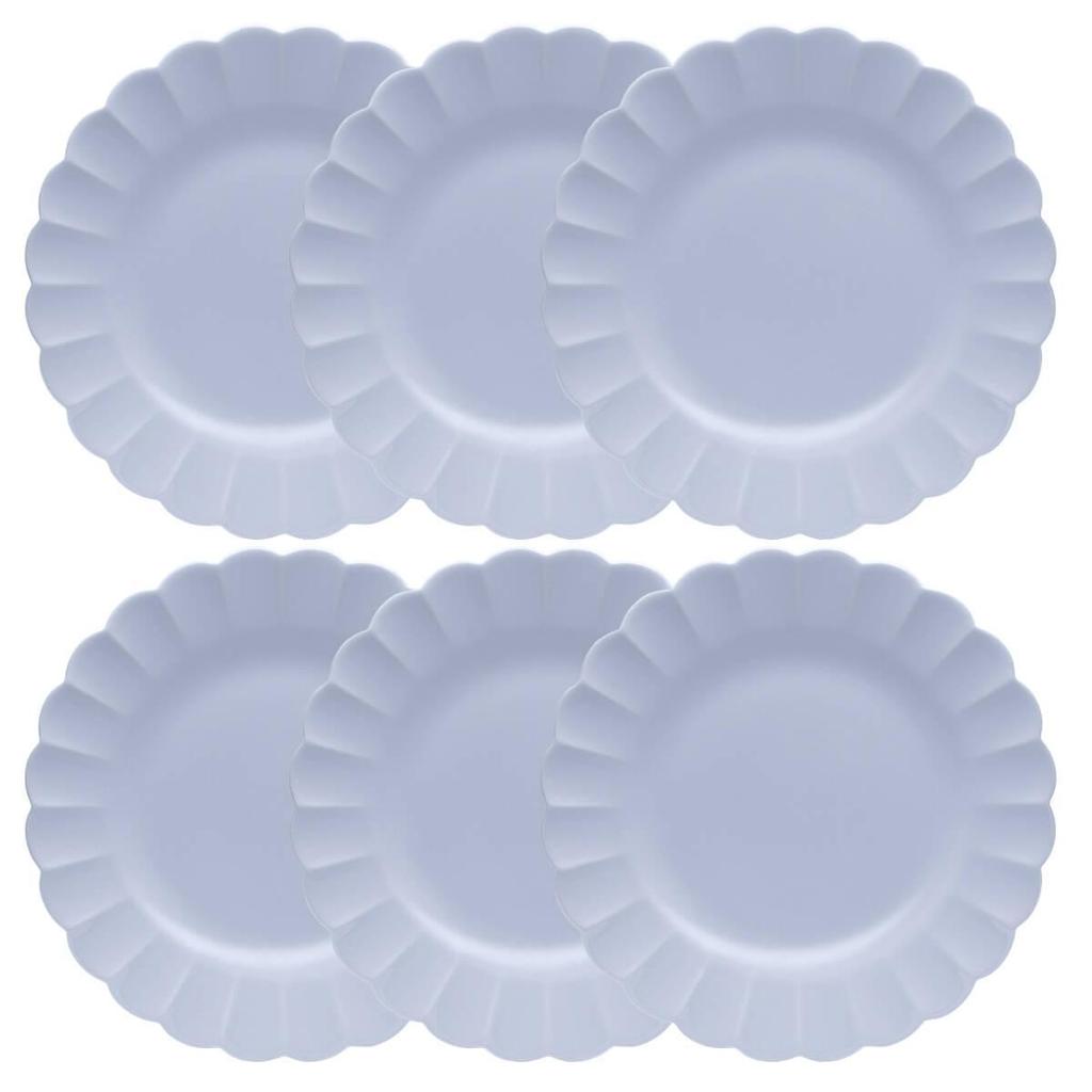 Jogo de 6 Pratos Rasos 27,5cm Oxford Flora Áster