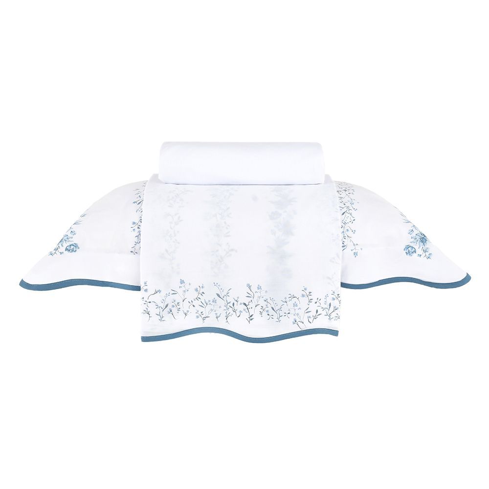 Jogo de Cama Solteiro Gran Percalle 200 Fios Buddemeyer Sintra 100% Algodão Estampado 3 peças