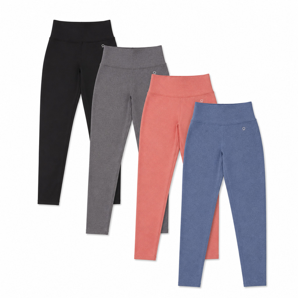 Kit 4 Calcas Legging Levanta Bumbum Tecido Grosso Nao Transparente Cos Alto Que Nao Enrola Academia e Dia a Dia P ao G