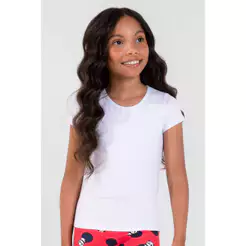 Blusa Infantil Menina em Cotton Elian Branco
