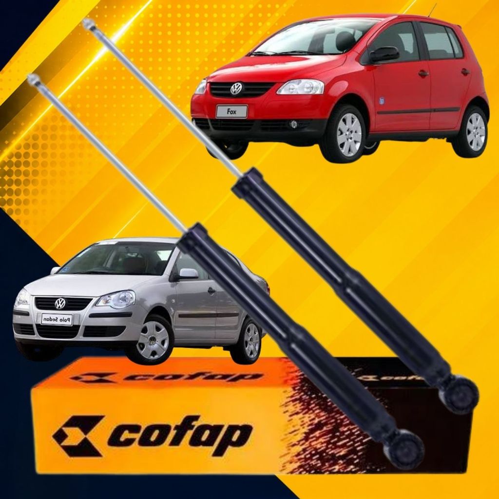 Par Amortecedor Traseiro Fox Spacefox 2003 a 2019 Polo 2002 a 2014 Cofap