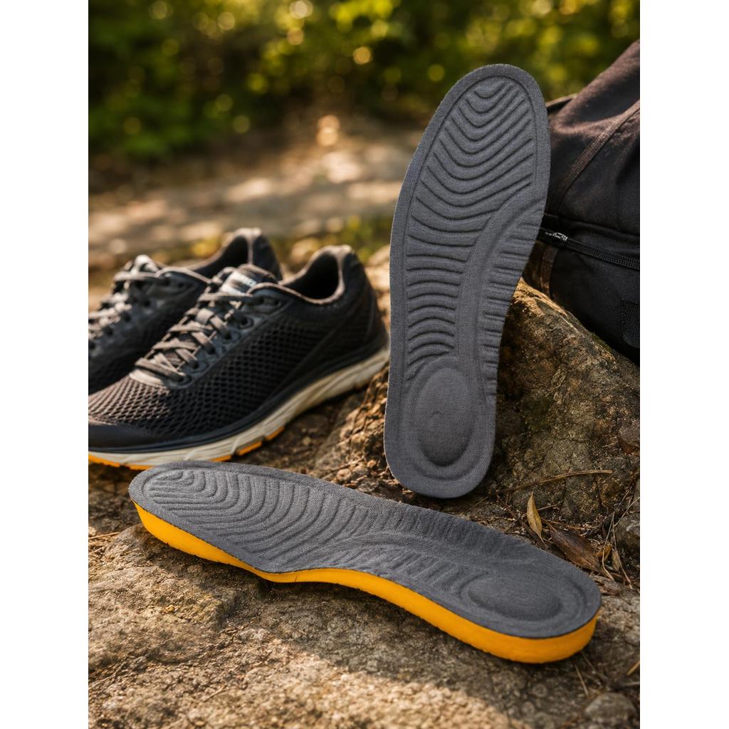 Kit 2 Pares de Palmilha Trekking Ortopédica Anatômica Confortável Esportiva Caminhada Trilha Absorção Impacto