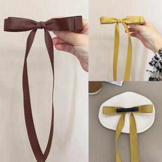 Cúrcuma e Chocolate fita longa arco hairpin volta cabeça acessórios de cabelo Melade Super All-Match Headdress hairpin