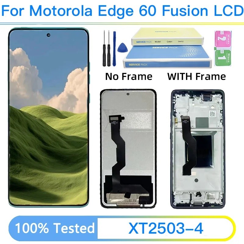 TFT Para Motorola Edge 60 Fusion LCD XT2503-4 Display Tela De Toque Digitador As