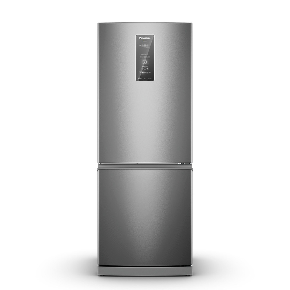 Imagem Geladeira Frost Free Panasonic 475 litros BB64 Duplex Inverter Turbo Freezer Aço Escovado Bivolt