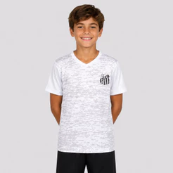 Camisa Santos Rajada Branca Juvenil