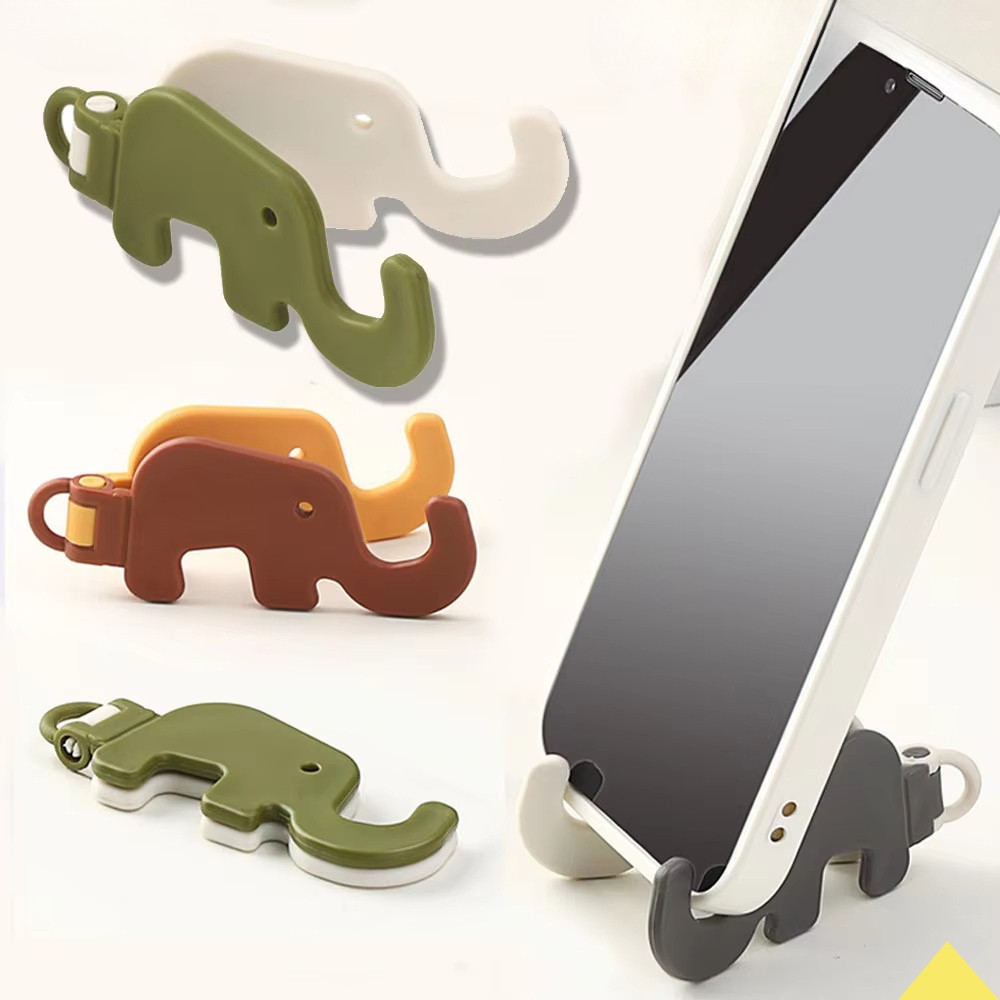 Suporte Portátil para Celular em Forma de Elefante, Suporte de Mesa para Smartphone J5PT