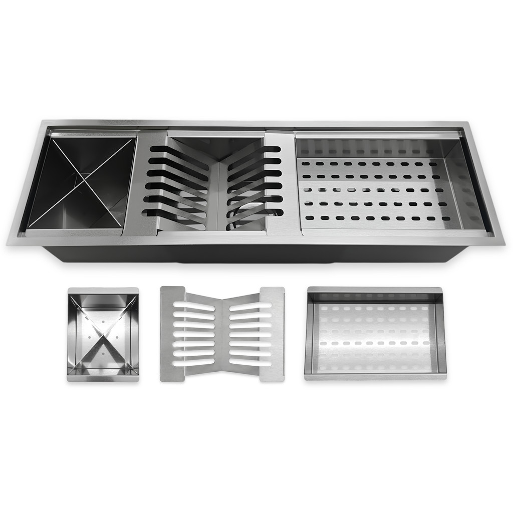 calha gourmet 60cm úmida canal organizador escorredor