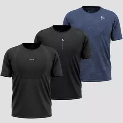 Kit 3 Camisetas Apex Sem costura Alpha Co