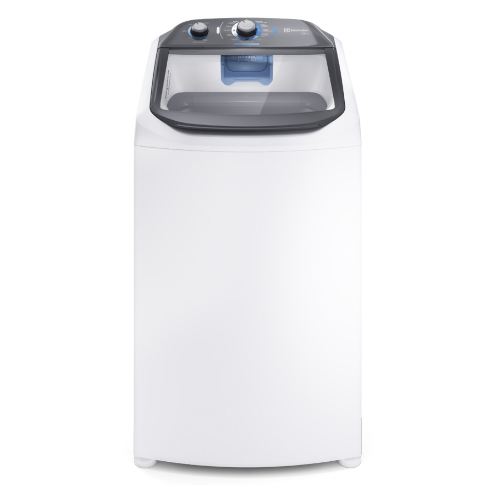 Máquina de Lavar Electrolux 13 Kg Efficient LDA13 Duplo Dispenser Cesto Inox Branca 110V