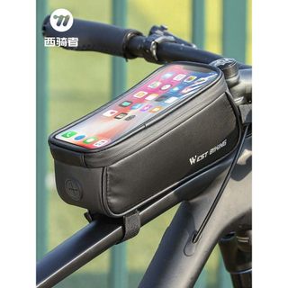 Bolsa de feixe frontal de bicicleta de cavalaria ocidental, bolsa de tubo superior para Mountain Bike, bolsa de armazena