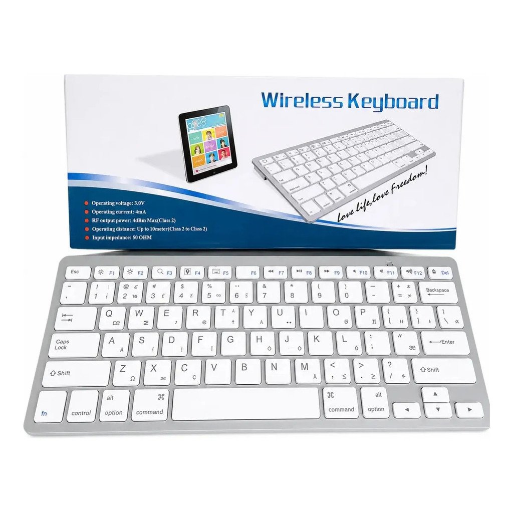Mini Teclado Sem Fio Bluetooth Slim Notebook Tablet Celular — imagem 2 de 2