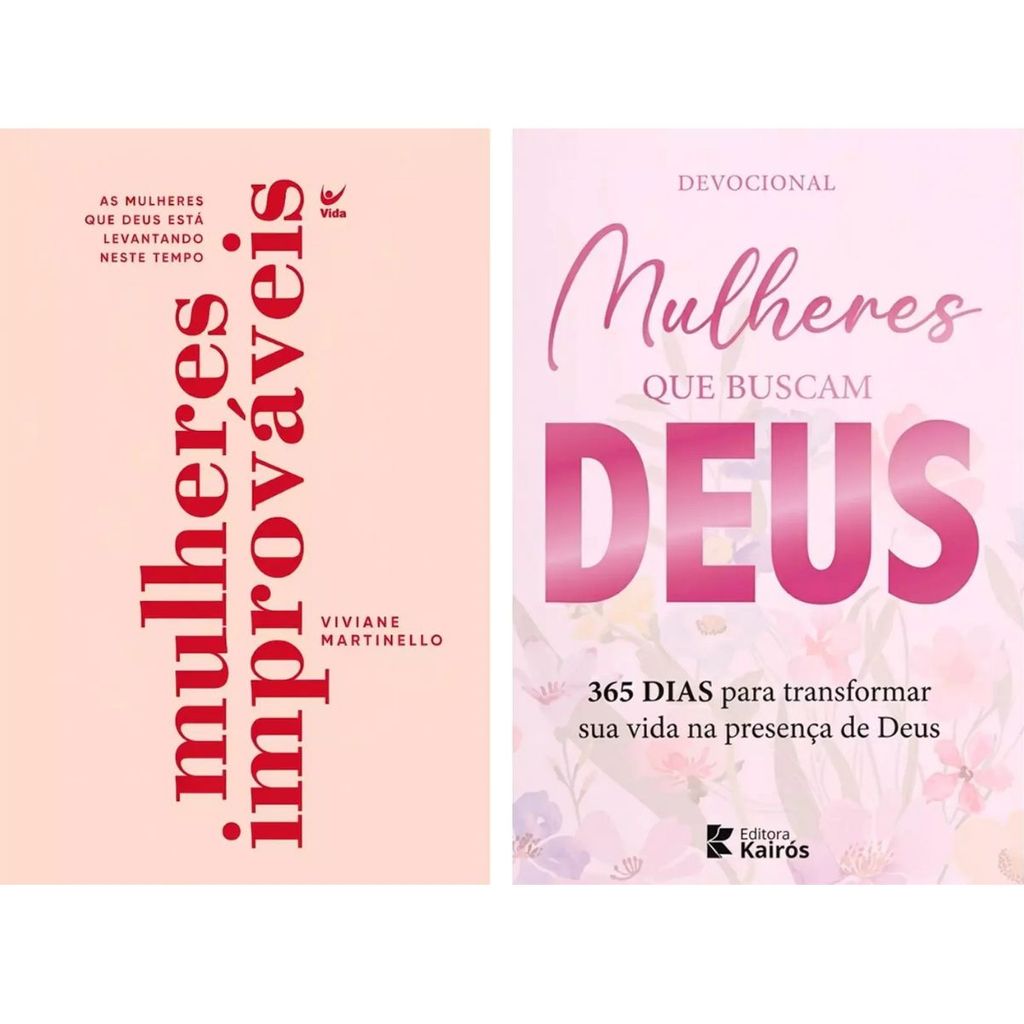Kit 02 Livros | Mulheres Improváveis + Devocional Mulheres que buscam Deus