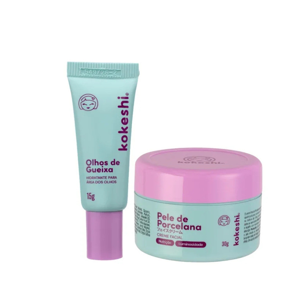 Kit Kokeshi Ritual das Gueixas – Hidratante Facial + Renovador para Olhos