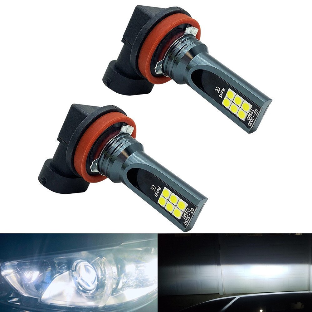 2 Pçs Carro LED Farol H8 H9 H11 Super Brilhante Lâmpadas Da Motocicleta H4 H7 H3 H1 De Nevoeiro Automática 9005 9006 HB3