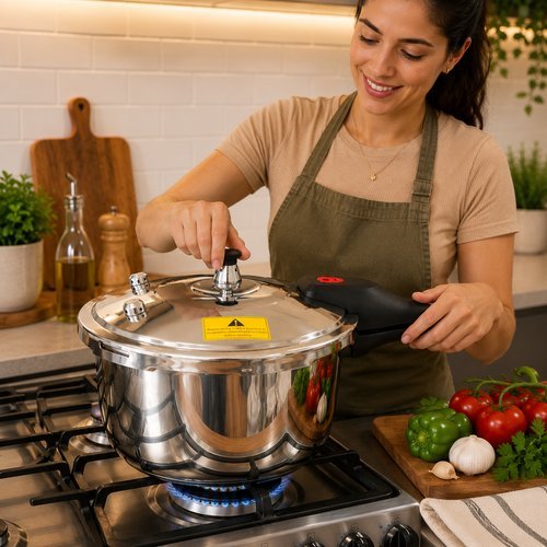 Panela Pressao 6 Litros Inox Alta Durabilidade Cozinha Rapida Segura