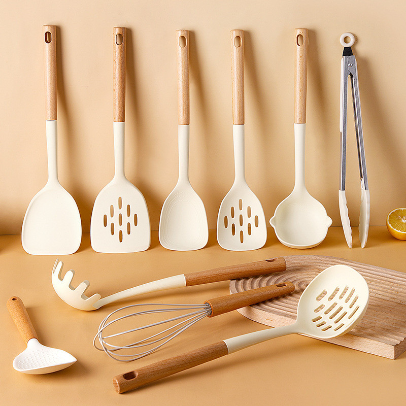 Conjunto de utensílios de cozinha espátula de Silicone espátula antiaderente colher de sopa doméstico produto comestível