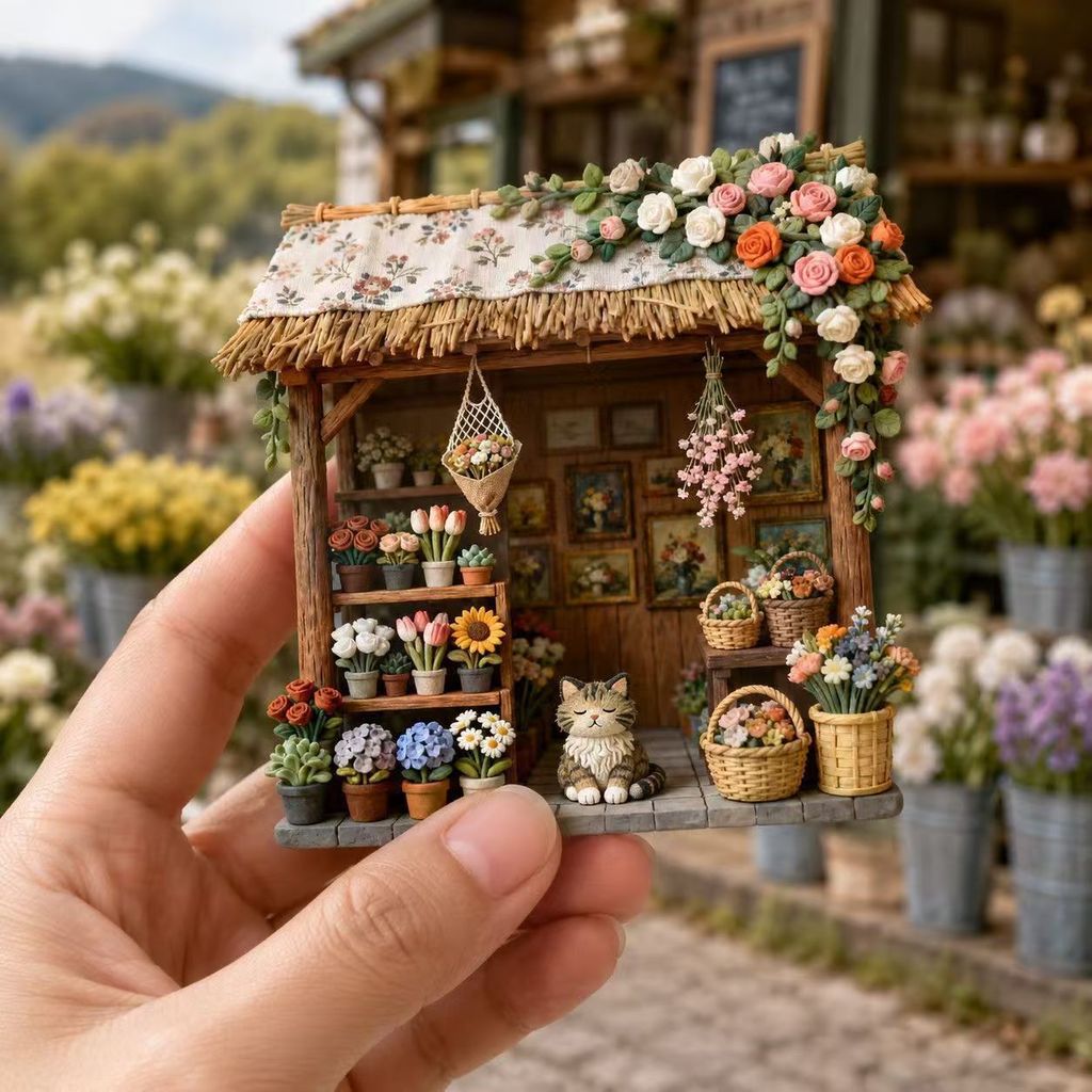 Ímãs magnéticos de resina 3D com relevo, estilo floral campestre, para decoração de geladeira, presente criativo BOST