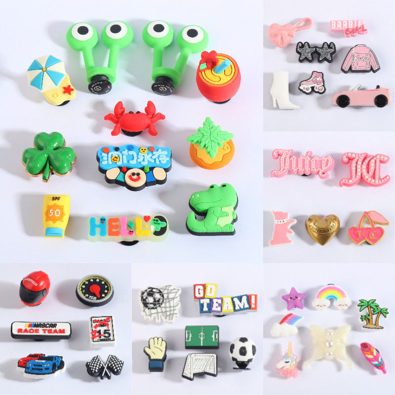 100 # 3D Dos Desenhos Animados Anime Buraco Sacos Acessórios Bonito De Comida DIY Flores Encantos