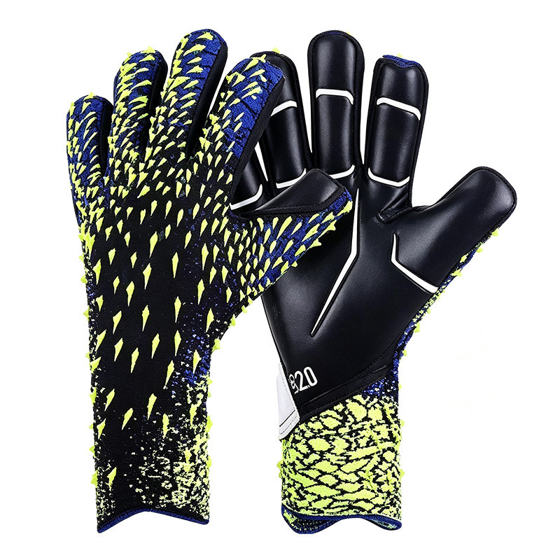 Luvas de goleiro de futebol adulto preto rosa verde na moda partículas de correspondência de cores antiderrapante amorte