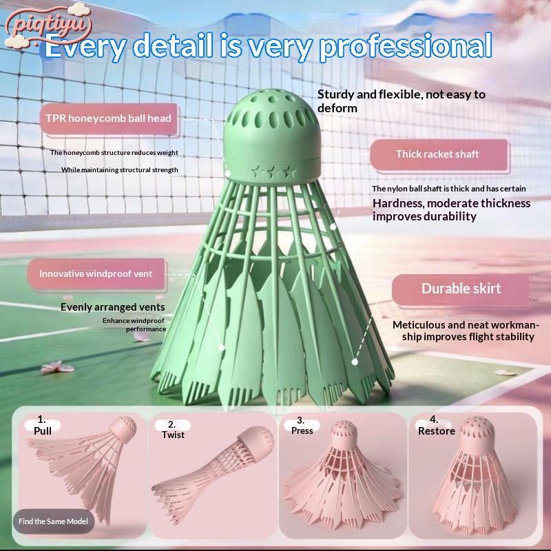 piqtiyu Dark Night Use LED Bolas De Badminton Resistentes À Água Brilhantes De Alta Elasticidade Para Treinamento Esport