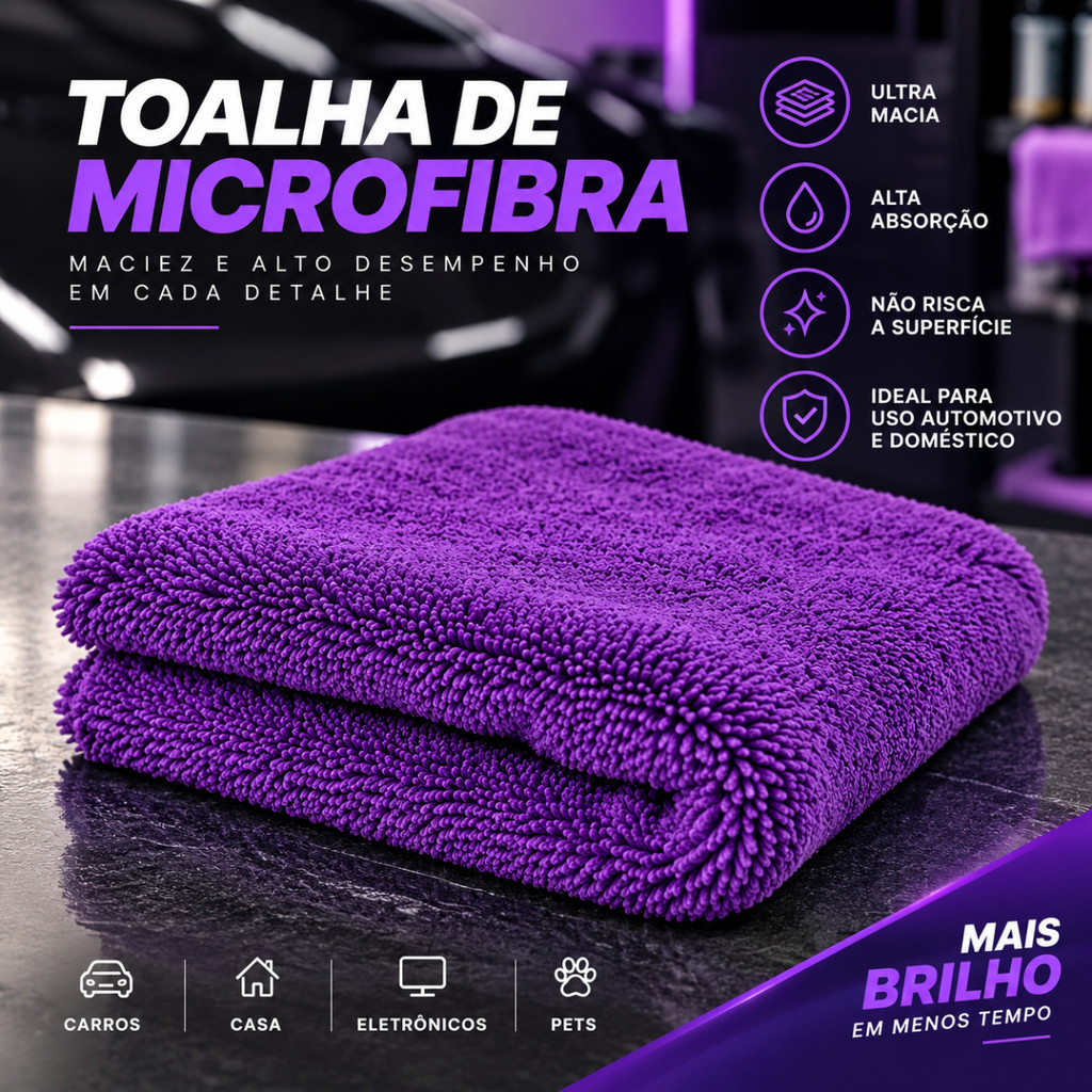 TOALHA MICROFIBRA SECAGEM ZACS 350 GSM 40X60 CM VONIXX · foto 2