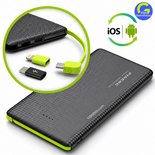 Carregador Portátil Pineng Power Bank 10.000mAh com Adaptador para iPhone e Android (V8)