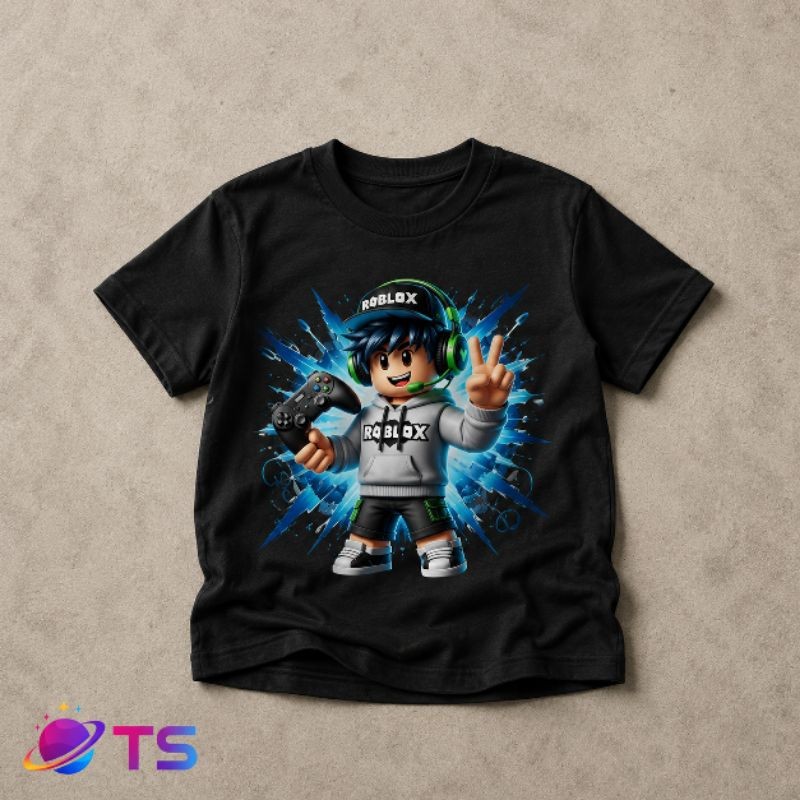 Camiseta Roblox Infantil Unissex Estampa Premium Gamer Algodão Conforto Qualidade Personagem